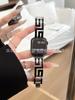 Para Apple watch forma trasera gota de pegamento taladro correa de pulsera de metal Apple 18 mm correa de reloj de moda para mujer