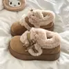 Venta Caliente Exquisitos Zapatos Birkenstock de Suela Gruesa Forrados de Piel para Mujer 2026 Invierno Uso al Aire Libre que Aumentan la Altura Versátiles Cálidos Zapatos de Algodón