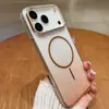 Adecuado para iPhone 17 Pro Max Funda de Teléfono Móvil Transparente Degradada Apple 16 Brillo Círculo Fino Succión Magnética 15 Anti-Caídas Funda Dura