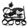 Set de 10 piezas de cuero, accesorios de bondage SM, venta al por mayor de juguetes íntimos para parejas, incluyendo esposas y restricciones