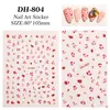 Pegatina para Uñas Estampado Leopardo Maillard Plana con Adhesivo Versátil Rosa Leopardo Estampado DIY Pegatina para Uñas Joyería Estilo Dh