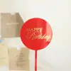Nueva Decoración de Pastel Feliz Cumpleaños Estilo Transfronterizo Bronceado Tarjeta de Pastel Acrílica Bronceada Suministros para Fiestas