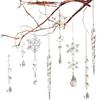 Colgantes Decorativos Navideños de Cristal Acrílico Transfronterizos para Decoración de Árbol de Navidad con Copos de Nieve y Carámbanos