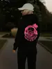Sudadera con Capucha y Estampado de Palma Gashik Transfronteriza de 250g para Mujeres, Niñas, Adolescentes, Sudadera, Estilo Preppy, Corte Holgado