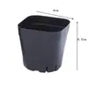 Vasos de Base Suculenta, Vasos de Plástico Quadrados e Redondos para Estacas de Folhas, Copos para Mudas, Vasos Quadrados Pretos, Vasos de Flores para Plantas Verdes