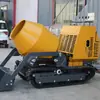 Caminhão Misturador de Concreto Autocarregável Pequeno com Esteiras 500L Móvel Todo-o-Terreno Tanque de Mistura com Levantamento Hidráulico