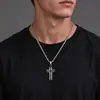 Collar de Acero Inoxidable con Colgante de Patchwork y Bloques de Color de Estilo Nuevo Transfronterizo Europeo y Americano para Hombres y Mujeres, Joyería de Collar de Moda Personalizada