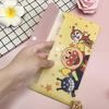 Mini bolsa de plástico con botón a presión de PP de dibujos animados en color, con botón a presión, esmerilada, gruesa, tamaño A6, para papelería, para guardar mascarillas y billetes