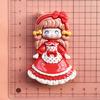 Vestido de princesa de bola de dibujos animados grande niña hecho a mano diy pegamento crema funda de teléfono joyería resina accesorios paquete de material