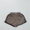 Pantalones cortos unisex de estilo japonés y coreano, de color liso, con rayas de Corea del Sur, holgados, para niños y niñas.