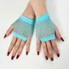 Guantes de rendimiento para dedos con malla de tablero de luz, guantes de verano para cos, club nocturno, actuación de baile, guantes cortos de discoteca para saltar