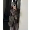 Moletom preguiçoso com capuz cor de café para mulheres, novo estilo primavera e outono, estilo coreano, toque de alta qualidade, solto e modelador, manga longa, top jaqueta de fleece escovado