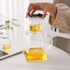 Tetera de Vidrio de Gran Capacidad, Taza Elegante, Tetera con Filtro Engrosada Resistente al Calor y a Prueba de Explosiones, Taza de Té para Oficina en Casa