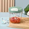 Cortador de verduras de cuerda, máquina mezcladora de puré de ajo, pequeño artefacto para puré de ajo picado, puré de chile cortado, suplemento alimenticio para bebés, máquina de cocina