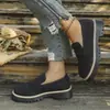 Zapatos Planos Nuevos Primavera y Otoño 2025, Talla Grande Casual de Gamuza Estilo Británico para Mujer, Tacón Grueso, Suela Gruesa, Modelo de Exportación Vintage