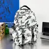 Mochila de Estilo Japonés Ins Street-Style con Rayos Personalidad Graffiti, Moderna y Genial, Mochila Duradera y Resistente para Adolescentes Niños