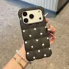 Adecuado para funda de teléfono Apple 17, funda a cuadros tridimensional de pompón ondulado, funda simple de lunares para iPhone 18 PRO tipo nube