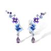Brincos Transfronteiriços Novo Estilo Liga de Metal Pedra Preciosa Esmalte Flor Formato, Elegantes, Clássicos, Modernos, Joias para o Dia a Dia para Mulheres