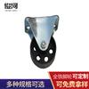 Fábrica de ruedas de hierro Hengshui suministro al por mayor rueda de hierro fundido negra de 3 pulgadas con tapa plana Shanghai rueda giratoria direccional