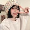 Gorro de punto de otoño e invierno para niños Corea Dongdaemun Dulce Combinable Calentado Espesado Gorro de lana gruesa Otoño e Invierno Explosiones
