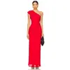 Hombro Descubierto Asimétrico Elegante Temperamento Bodycon Cintura Ceñida Diseño que Moldea la Cadera Estilo Socialité Europeo y Americano Elegante Sexy de Noche Vestido Largo