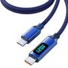 Cable de Datos Doble Tipo C de Carga Rápida de 120W con Pantalla Digital Jingyao Aplicable a Apple 15/16 Huawei Glory Línea de Carga para Teléfono Móvil