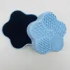 Nuevo Almohadilla Limpiadora de Brochas de Maquillaje de Silicona con Forma de Estrella Herramientas de Belleza de Silicona con Esponja Caja Limpiadora de Herramientas de Belleza