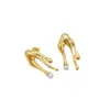Pendientes de Acero Inoxidable con Forma de Flor de Amor Europeos y Americanos Transfronterizos Geométricos Simples Elegantes Moda Joker Sentido de Alta Gama Nicho