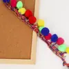 Vendas Diretas da Fábrica e Fornecimento em Estoque 3cm Lã de Caxemira Colorida Bola de Pelo Artesanal Renda Roupas Acessórios Étnicos
