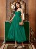 Vestido de Banquete con Tirantes Transfronterizo 2025 Vestido Elegante Vestido Largo Verde Bosque Vestido de Noche