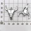 1 Nuevo Aleación de Plata Antigua Serie de Cabeza de Toro Cabeza de Pájaro de Halloween Colgante Colgante Pulsera DIY Collar Accesorios de Joyería