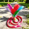 Volante de Plumas para Niños, Volante de Pluma de Ganso de Colores, Volante de Pluma de Loto, Volante Grande para Niños, Deportes para Estudiantes de Primaria, Volante Blanco Grande
