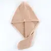 Touca de cabelo de secagem rápida para mulheres, cor sólida, envoltório para cabelo comprido, atacado para presente, velo de coral de alta qualidade, para uso no banheiro e em casa
