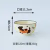 Cerámica Shangen Tazón de Cerámica para el Hogar Taza Linda para Desayuno Infantil Vajilla Plato de Perro Dóberman de Dibujos Animados Taza de Agua Taza