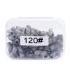 Manicura blanca anillo de arena pequeño en caja 50 piezas 3mm anillo de lijado para manicura Tamaño pequeño mini anillo de arena reparación eliminación de piel muerta