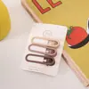 Dopamina estilo coreano simples sem costura clipe lateral marrom leite grampo de cabelo feminino franja lateral clipe de cabelo acessório de cabeça grampo de cabelo para cabelo quebrado