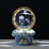 Doraemon Hombre Gordo Azul Luz de Noche Bola de Cristal Brillante Adorno Galaxia Sol Meteoro Lámpara de Mesa Creativa Regalo de Cumpleaños