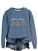 Amazon Elegante Sudadera Combinable felicidad es ser abuela Moda Top Holgado para Mujer