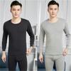 Pijama Grueso Conjunto Íntimo Ropa de Otoño Cuello Alto Hombres Mayores y Ancianos Pelo Caliente Pantalones Cálidos de Invierno Otoño Hombres Forro de Felpa Mediano