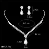 E-commerce nova geração de joias diamante de cabelo colar brincos pulseira conjunto de três peças para casamento joias de noiva combinação