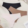 Ropa interior de una pieza sin costuras de talla grande transfronteriza europea y americana para mujer, de seda helada, sexy, con entrepierna de algodón puro, transpirable, ropa interior triangular para mujer