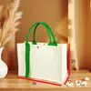 Bolsa Tote Estéreo de Lona Personalizada com Logo Bolsa Transversal de Lona Personalizada com Fita para Promoção Corporativa