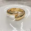 Pulsera Popular Transfronteriza de Metal Brillante con Forma de Ola Estilo Minimalista Europeo y Americano Pulsera Abierta Irregular Fábrica de Joyería para Mujer