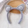 Diadema de felpa antideslizante para mujer, diadema para el pelo, accesorios para el pelo, máscara facial de dibujos animados linda nueva