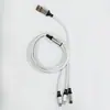 Cable de Datos Trenzado de Nailon de 1.2m Tres-En-Uno Adecuado para Apple Tipo-C Android Cable de Carga para Teléfono Móvil Carga Rápida