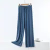 Estilo Temporada de Primavera Nuevo Versión Coreana Pantalones Acampanados de Algodón Bit Versión Coreana Talla Grande Sueltos Casuales Pantalones de Pierna Ancha Pantalones Falda de Dobladillo Ancho para el Hogar Pantalones de Mujer