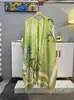 Xale de Proteção Solar Verão Manga Longa Feminino High-End Novo Estilo Cetim Outer Xale Feminino Elegante Outer Brocado