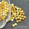 Cuentas Sueltas de Topacio Natural Antiguo, Accesorios para Joyería DIY de Jade Natural, Se Pueden Combinar con Pulseras, Venta al por Mayor de Cuentas Redondas de Topacio
