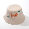 Sombrero de pescador para niños primavera y otoño nuevo parasol sombrero de cuenca para bebé lindo dibujo animado versátil bordado oso coreano comercio exterior