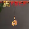 Pingente de Corrente para Celular Cavalo de Sândalo Roxo e Ébano Preto, Pingente de Bolsa Ano do Cavalo do Zodíaco Art Ming Xian Yuan, Pequeno Presente de Atração Turística